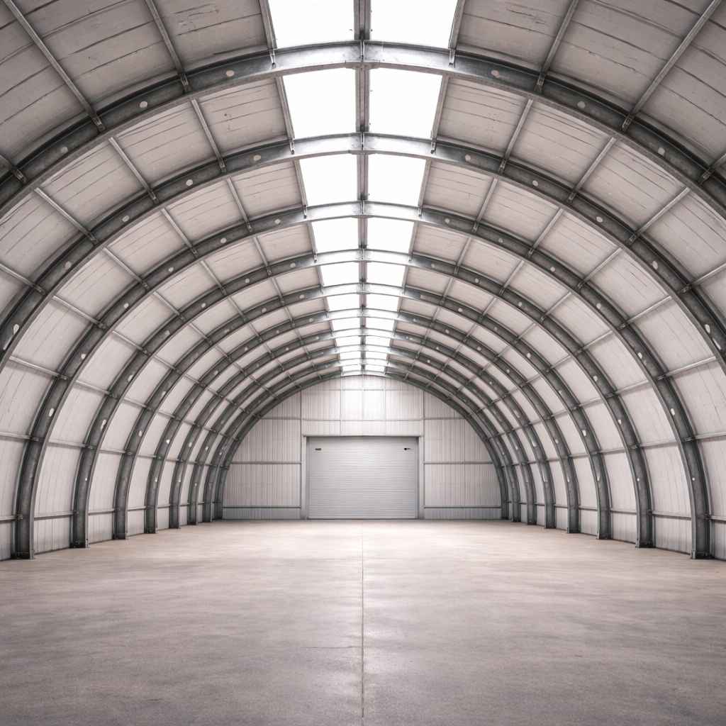 Готовый объект из арочных панелей